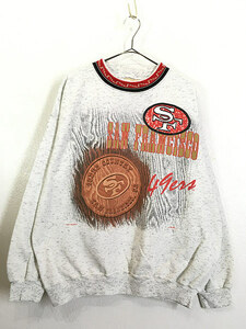 古着 90s USA製 NFL San Francisco 49ers グラフィック スウェット トレーナー XXL 古着