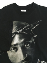 古着 90s USA製 2PAC BIGフォト × ラインストーン オールド ヒップホップ ラップ Tシャツ 2XL 古着_画像4