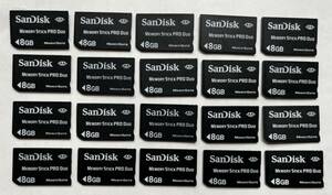 ★送料無料★ SanDisk/ memory stick pro duo 8GB 20枚まとめ売り メモリースティック/PSP/メモリーカード フォーマット済み動作品