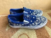 バンズ VANS スリッポン ペイズリー スカル ブルー US8 1/2_画像2