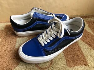 VANS VAULT バンズ ボルト オールドスクール レザー vlt LX 青×黒 26.5cm