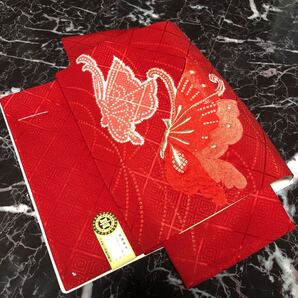 【新古品】昭和レトロ 作り帯 お太鼓 蝶