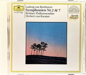 CD/ ベートーヴェン：交響曲第2,7番 / カラヤン& BPO