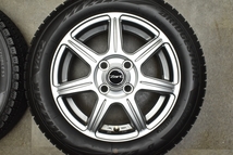 【バリ溝 美品】Zart 14in 4.5J +45 PCD100 ブリヂストン ブリザック VRX2 155/65R14 N-BOX WGN デイズ ワゴンR アルト ミラ タント ムーヴ_画像4