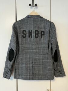 美品 [SWG BLACK LABEL by SWAGGER] バック刺繍 ツイードテーラードジャケット M スワッガー ブラックレーベル