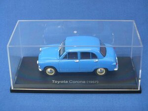 36：NOREV/ノレブ★国産名車コレクション 1/43 「Toyota Corona 1957年」 コロナ ブルー ミニカー 車 ケース入り