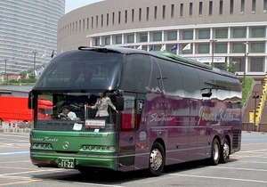 【 バス写真 Lサイズ 】 広島 城南交通 ■ 福山230あ1122 ■ ４枚組