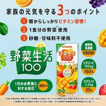 カゴメ 野菜生活100 マンゴーサラダ 200ml×24本 紙パック まとめ買い おいしい 野菜ジュース_画像7