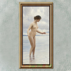 * beautiful goods * work of art *... talent beautiful woman portrait painting super sexy beauty picture oil painting picture .. ornament picture frame attaching 40cm*80cm