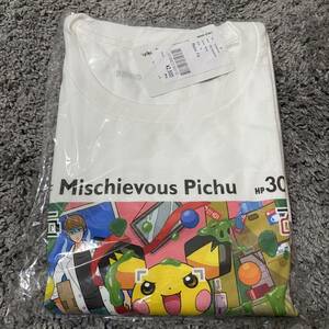 ★新品 グラニフ／いたずら好きのピチュー(P-Lab.) コラボTシャツ XL 白 ポケモンカードゲーム はじめしゃちょー