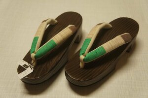 [ peace ..].. flax width step pattern nose . new goods height right close geta [E13980]