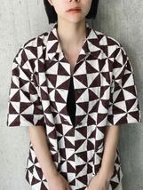 6(roku) ロク　KIKAGAKU PRINT SHIRT キカ　シャツ　半袖シャツ　22415_画像3