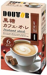 ドトールコーヒー インスタントスティック黒糖カフェオレ 6P ×6箱 インスタント(スティック)