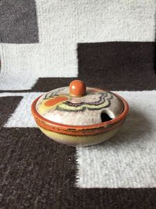 1500 jpy ~ Vintage 60s 70s Fat Lava cover attaching bowl plate DUMLER UND BREIDEN D&B west Germany vase flower vase flower base Mid-century 