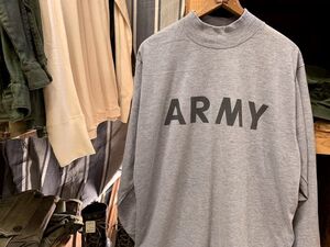 2006sグッドレギュラーUSARMYミリタリーIPFUフィジカルハイネックロングスリーブTシャツM霜降りグレーロンT米軍陸軍アーミーnr112