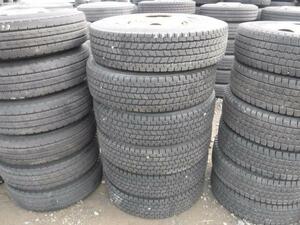 送料無料●鉄ホイール 6H-222.25 6本 8分山 16年 205/80R17.5 120/118L LT ヨコハマ 17.5インチ●29992