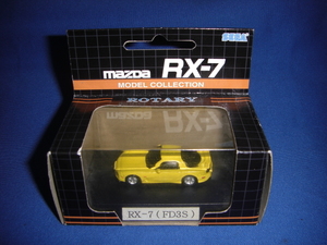 非売品 ★ SEGA 2002 RX7 FD-3F ミニカー フィギアカー★マツダ MAZDA RX-7 アンフィニ ★ 黄色 εfini ★ 旧車 当時物 トミカ