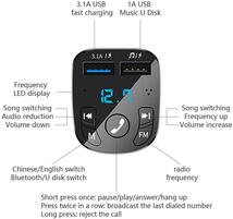 最新版'FMトランスミッターBluetooth5.0高品質音質 通話サポートw_画像10
