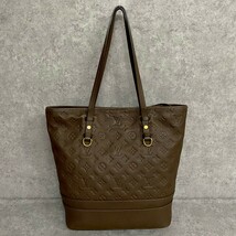 1円 極美品 保存袋 ポーチ付き LOUIS VUITTON ルイヴィトン モノグラム アンプラント シタディン PM トートバッグ ハンドバッグ 茶 79196_画像3