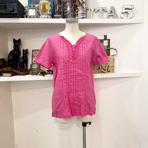 JUNYA WATANABE/commedesgarcons/blouse/pink/frill/ジュンヤワタナベ/コムデギャルソン/ブラウス/半袖/ピンク/フリル