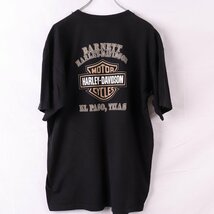 ハーレーダビッドソン USA製 Tシャツ XL 半袖 黒 両面プリント 大きいサイズ HARLEY DAVIDSON メンズ レディース 古着 中古 st373_画像2