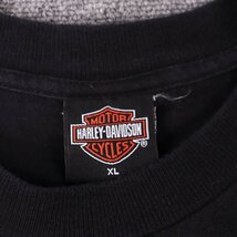 ハーレーダビッドソン USA製 Tシャツ XL 半袖 黒 両面プリント 大きいサイズ HARLEY DAVIDSON メンズ レディース 古着 中古 st373_画像4