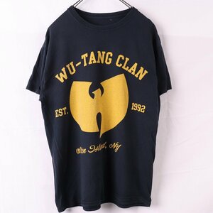 ウータンクラン Tシャツ M 位 半袖 黒 Wu-Tang Clan バンドt ロックt ヒップホップ メンズ レディース 古着 中古 st358