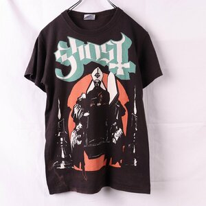 ゴースト Tシャツ S 半袖 黒 GHOST バンドt ロックt メンズ レディース 古着 中古 st424