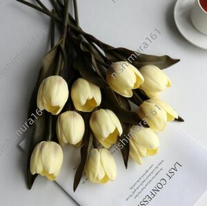 * tulip 10 pcs set * artificial flower * art flower *34cm* light gray series 