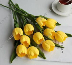 * тюльпан 10 шт. комплект * искусственный цветок * искусственный цветок *34cm* желтый цвет 