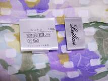 レリアン Leilian ロシャス ROCHAS 新品 高級ブティック商品 スタンドネックシャツ 日本製 綿100％ 花柄 パープル系 15+サイズ B207 _画像4