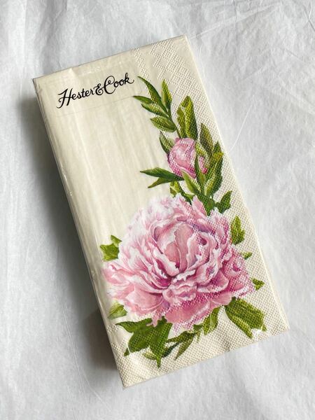 【新品】Hester&CookゲストナプキンPEONY