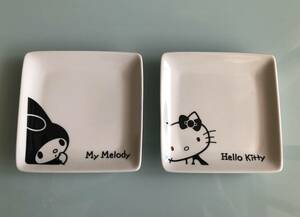 ハローキティ＆マイメロディ 小皿２枚セット Hello Kitty & My Melody small plate set of 2