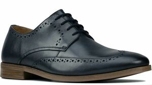  бесплатная доставка CLARKS 25cm оскфорд кожа темно-синий Wing chip бизнес офис casual спортивные туфли ботинки YYY149