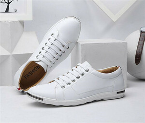  new goods * men's walking shoes casual sport shoes Loafer gentleman sneakers moccasin white 24cm~28cm