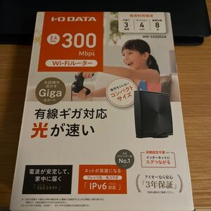未使用に近い アイオーデータ 11n対応 無線LANルーター 親機 WN-SX300GR ipv6 対応