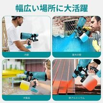 1円 21V充電式 電動スプレーガン バッテリー 付き 吹付け式 塗装機 DIY スプレー塗装 各種塗料対応 ミニペインター 在庫処分 新品_画像5