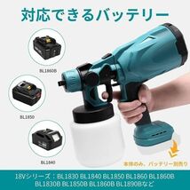 1円 21V充電式 電動スプレーガン バッテリー 付き 吹付け式 塗装機 DIY スプレー塗装 各種塗料対応 ミニペインター 在庫処分 新品_画像7