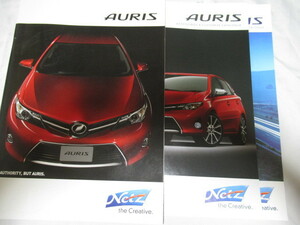 TOYOTA AURIS トヨタ オーリス カタログ アクセサリー オーディオ 価格表 4点 2012年レア資料 ジャンク 擦れ折れ汚れ破れ有