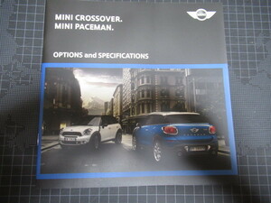 ミニ クロスオーバー オプションカタログ 2013年 表裏含む22ページ MINI PACEMAN レア資料 ジャンク 擦れ折れ汚れ破れ有