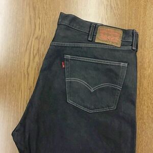 【DF253】Levi's 501 W42 L32 大きいサイズ 後染め 製品染め ブラック ジーンズ デニムパンツ DYE ブランド古着 リーバイス501 送料無料