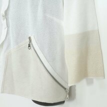 TRICOT CHIC トリコシック★イタリア製 サマージャケット 長袖 大きいサイズL～LL 春夏物 ホワイト系＊ｗ2827_画像2