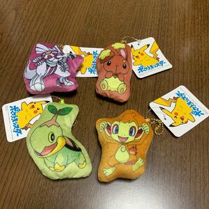 ポケモン　ぬいぐるみ　キーホルダー　4つセット　ナエトル　ヒコザル　ミミロル　パルキア