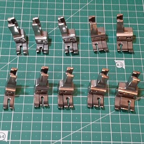 工業用ミシン 段差ガイド押さえ 右と左5種づつ 計10個セット