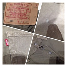 Levi's 501 W36 L32 大きいサイズ ビッグサイズ カラーパンツ ブラウン US古着 リーバイス501　バギー_画像3