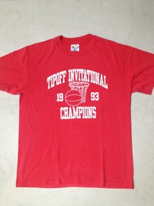 US古着　ビンテージ　USA製　バスケット　ｔシャツ　カレッジ　スクール　tipoff invitational champions