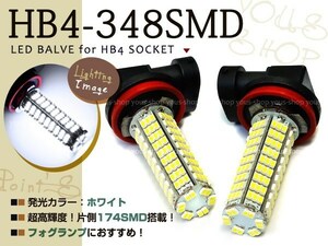 プリウス NHW20 後期 SMD LEDバルブ 348連 フォグランプ HB4 白