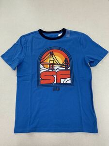 #GAP# new goods #150# Gap # popular T-shirt #GAP Logo # San Francisco #USA# blue # blue #3.2-2