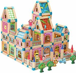 マルチカラー 268PCS TYORORO おもちゃ 知育玩具 男の子 女の子 人気 積み木 組み立て 木製ビルディングブロック