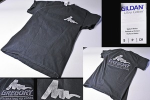 GREGORY グレゴリー ★シルバーマーク 半袖 Tシャツ ★ Sサイズ ネイビー ★ GILDAN ボディー ★ CELEBRATING 40 YEARS ★ GILDAN ボディー